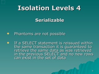 Locking And Concurrency | PPT | Databases | Computer Software and ...