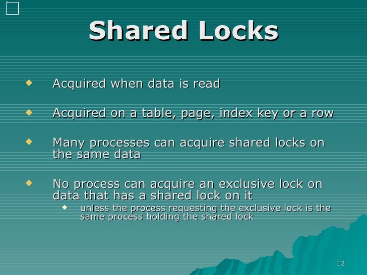 Locking And Concurrency