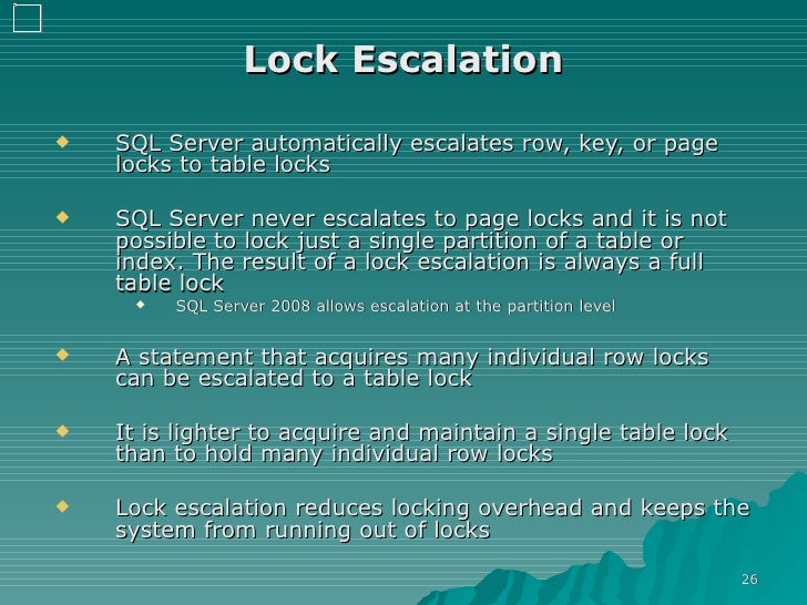 Locking And Concurrency