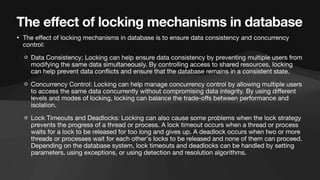 Understanding Locking Mechanisms in Database Systems | PDF