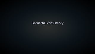 Sequential consistency
 