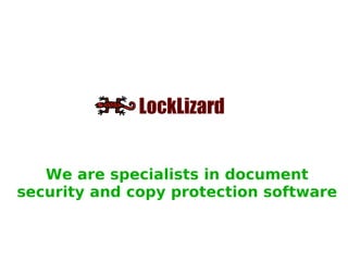 We are specialists in document security and copy protection software 