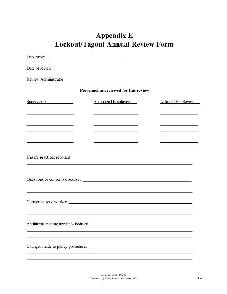 notre dame lockout tagout policy lock out tag out procedure form