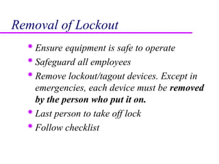 lockout-tagout-presentation for workplace | PPT