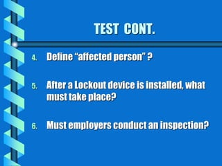 lockout-tagout-training.ppt (LOTO, OSHA) | PPT | Business and Finance