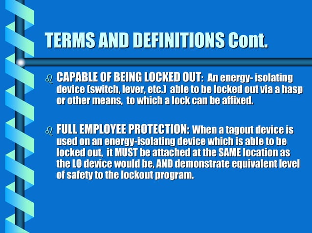 lockout-tagout-training.ppt (LOTO, OSHA) | PPT | Business and Finance