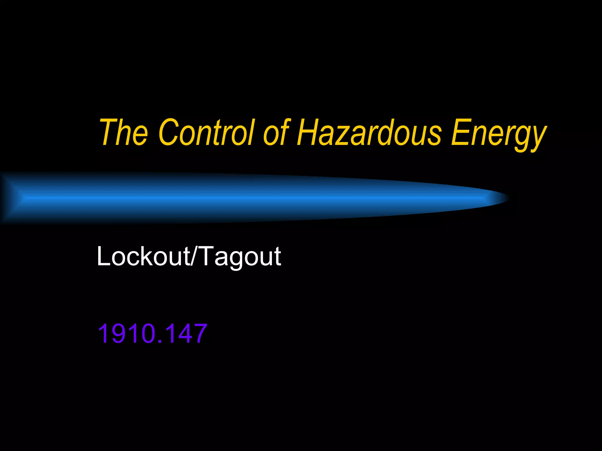 Lockout Tagout | PPT