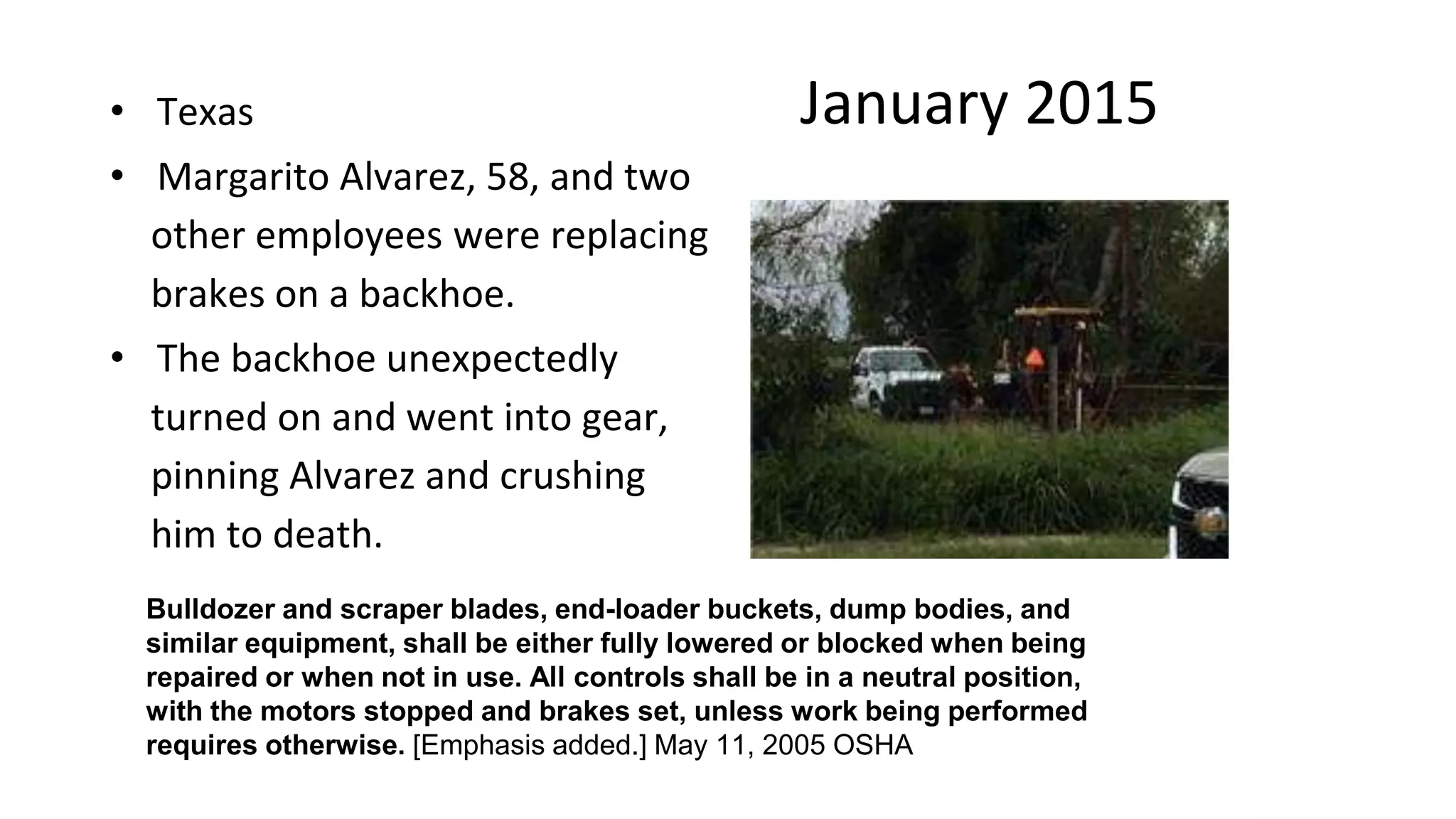 Lockout fatalities construction | PPT | Free Download