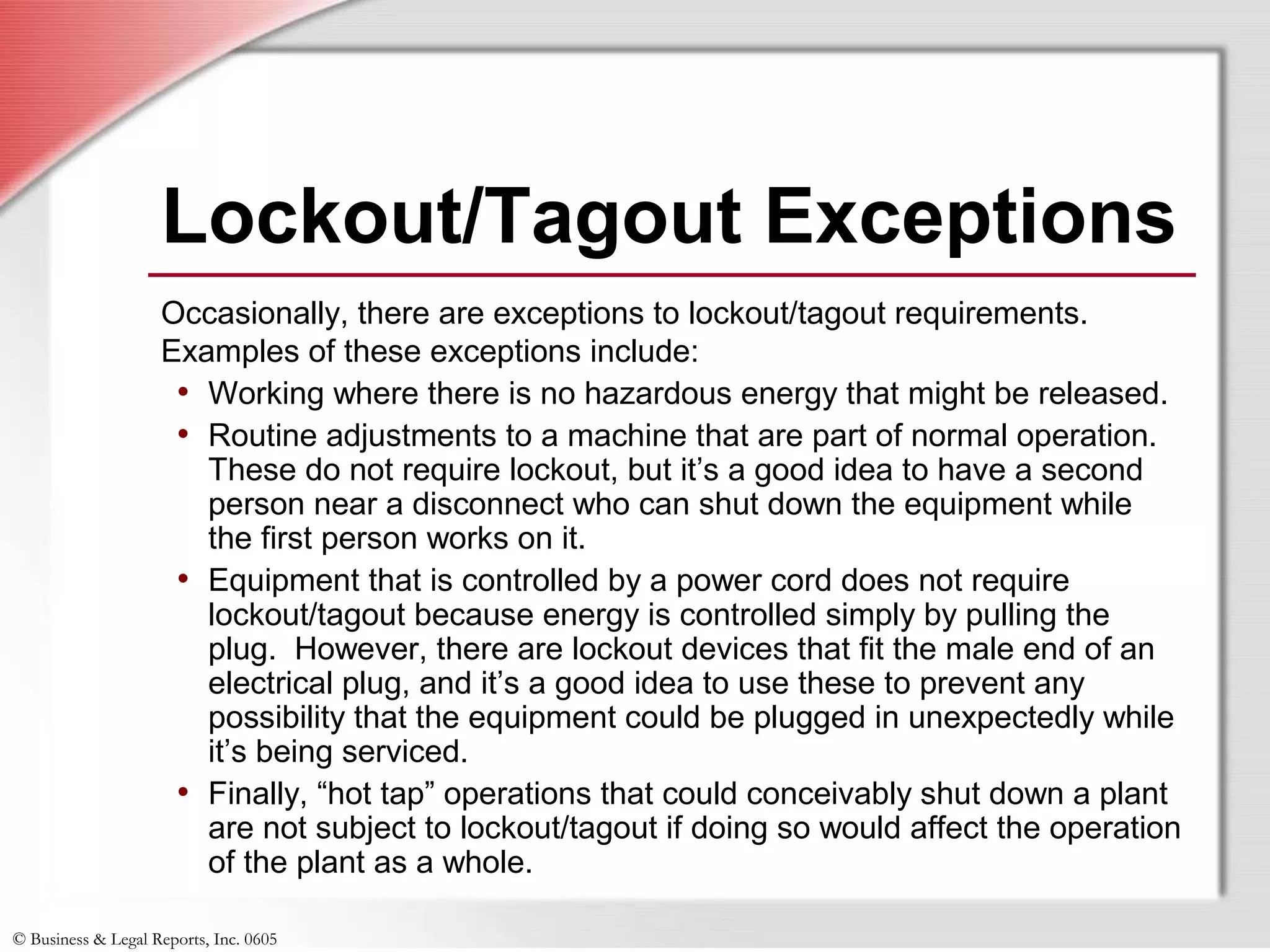Lockout/Tagout | PPT
