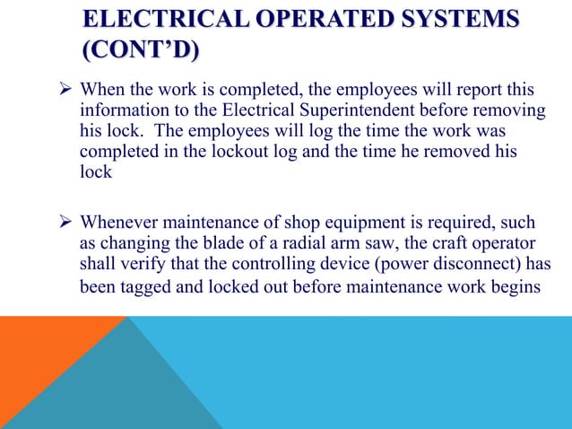 Lockout Tagout.ppt | Home Appliances | Home & Garden