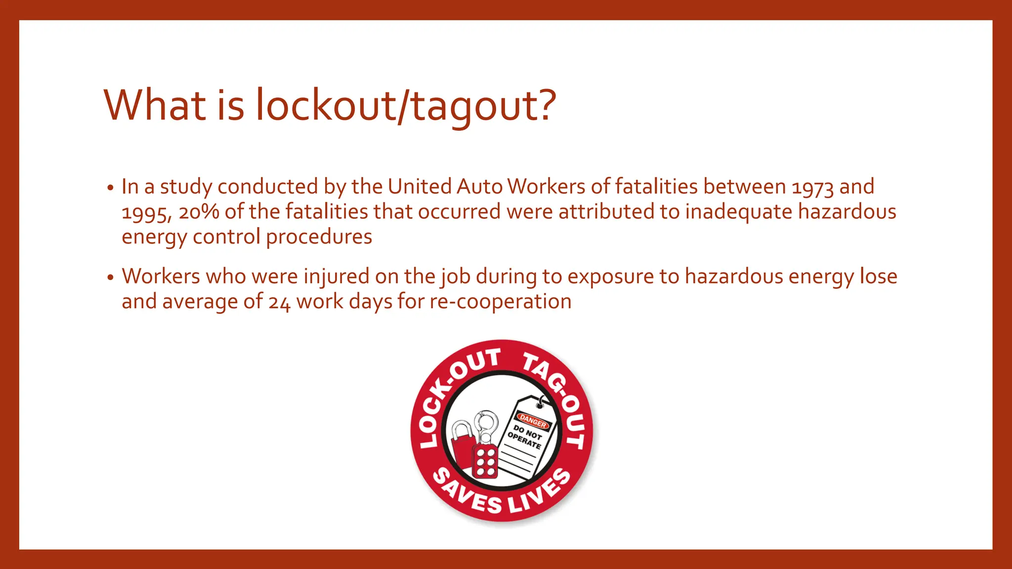 LOCK OUT _ TAG OUT .pdf Lock Out Tag out is a safe procedure used in ...