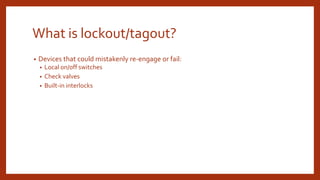 LOCK OUT _ TAG OUT .pdf Lock Out Tag out is a safe procedure used in ...