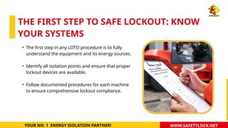 Lockout Tagout - Protecting Lives and Machinery. | PPT