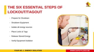 Lockout Tagout - Protecting Lives and Machinery. | PDF