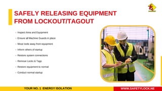 Lockout Tagout - Protecting Lives and Machinery. | PDF