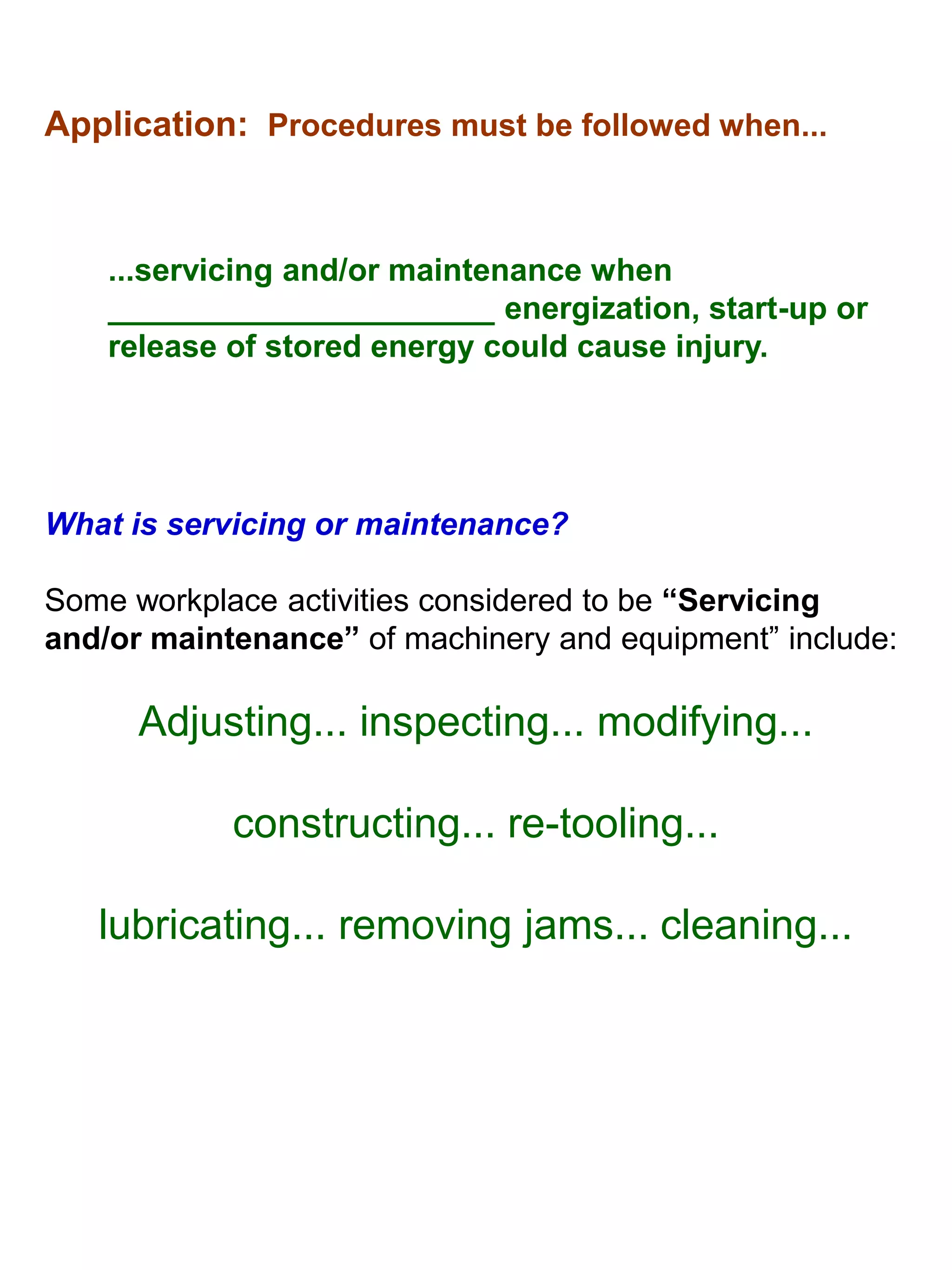 Lockout &tagout | PPSX