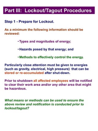 Lockout &tagout | PPSX