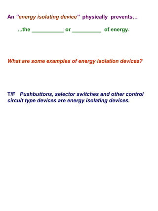 Lockout &tagout | PPSX