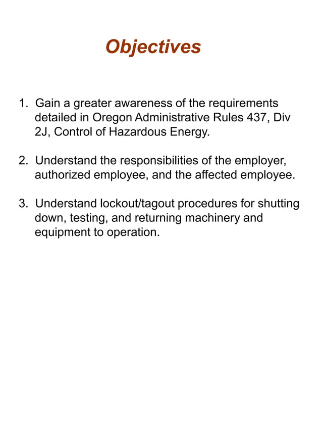 Lockout &tagout | PPSX