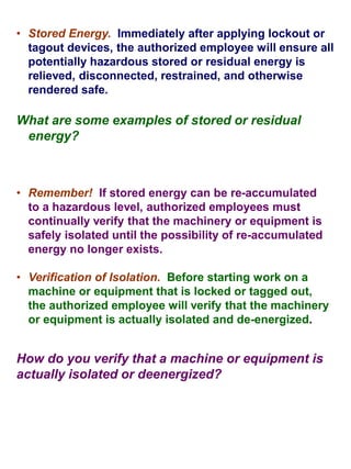 Lockout &tagout | PDF