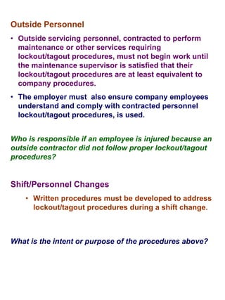 Lockout &tagout | PDF