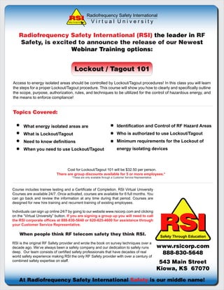 Lockout Tagout Flyer | PDF