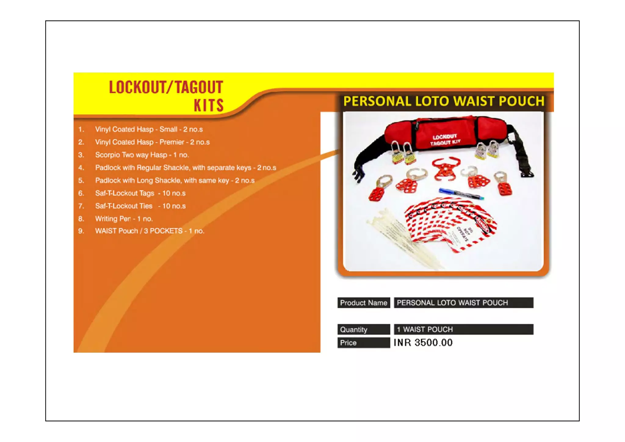 Lockout Tagout Kits from Project Sales Corp | PPT
