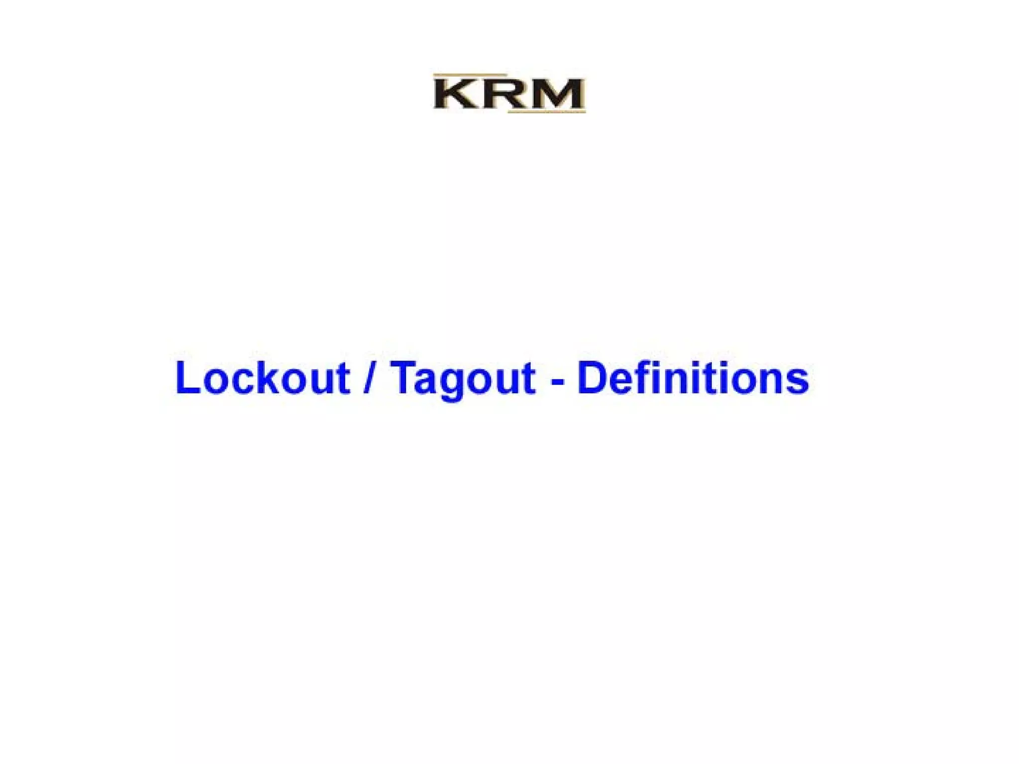 Lockout tagout ppt | PDF