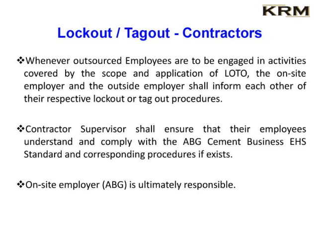 Lockout tagout ppt | PDF