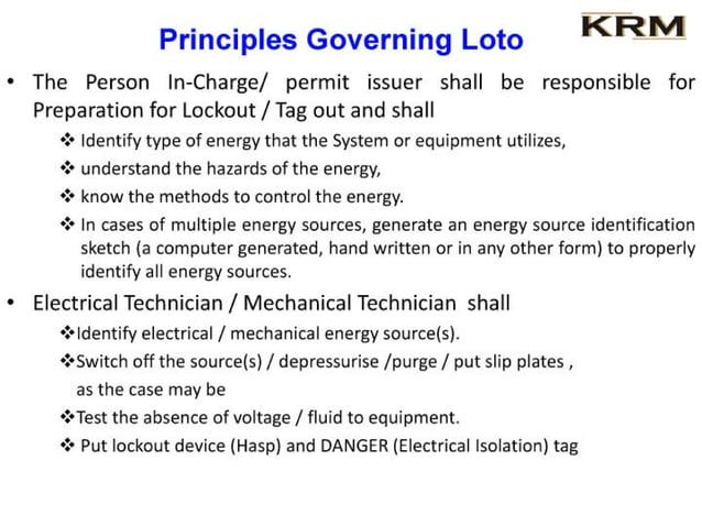 Lockout tagout ppt | PDF