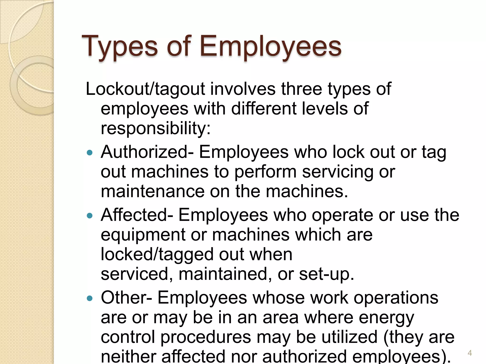 Lockout tagout refresher training | PPTX