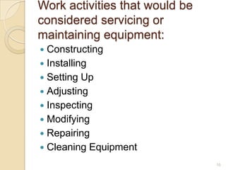 Lockout tagout refresher training | PPTX