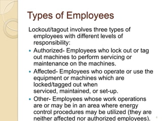 Lockout tagout refresher training | PPTX