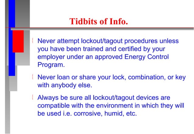 Lockout tagout standard | PPT
