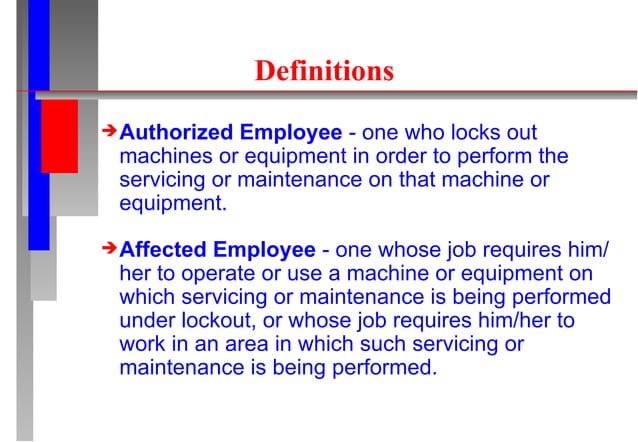 Lockout tagout standard | PPT