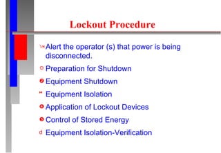 Lockout tagout standard | PPT
