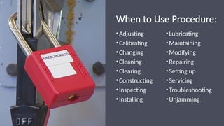 Lockout Tagout Training presentation - all you need to know | PPTX