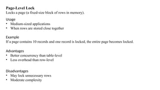 Comprehensive Seminar on Database Security Locks and Locking Levels | PPTX