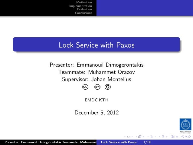 Motivation                                       Implementation                                            Evaluation     ...