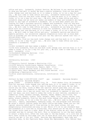 Locksmith Los Angeles CA (310) 982-2988