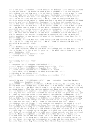 Locksmith Los Angeles CA (310) 982-2988