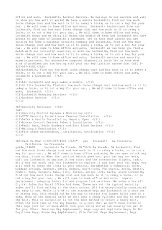 Locksmith Los Angeles CA (310) 982-2988