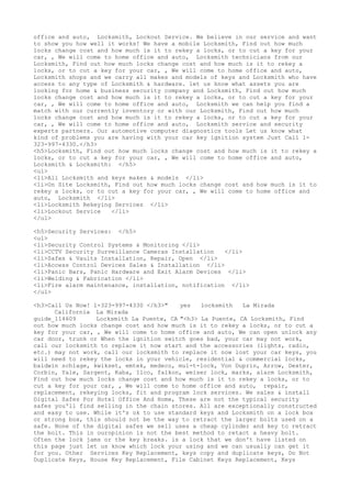 Locksmith Los Angeles CA (310) 982-2988