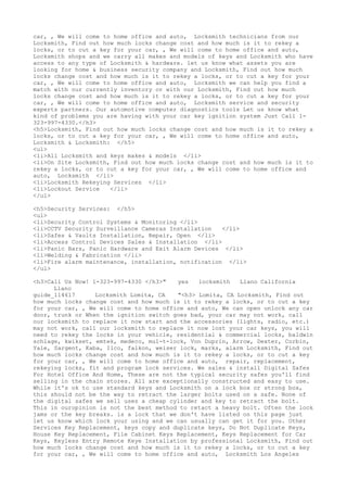 Locksmith Los Angeles CA (310) 982-2988