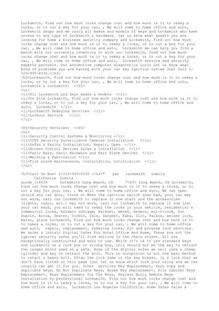 Locksmith Los Angeles CA (310) 982-2988