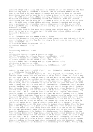 Locksmith Los Angeles CA (310) 982-2988