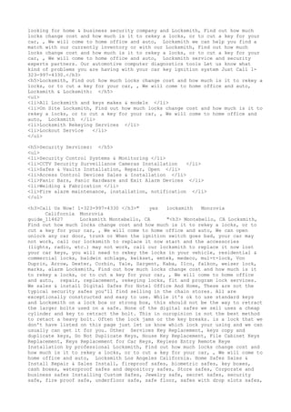 Locksmith Los Angeles CA (310) 982-2988