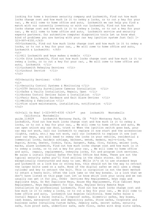 Locksmith Los Angeles CA (310) 982-2988