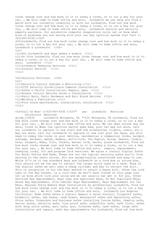 Locksmith Los Angeles CA (310) 982-2988