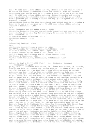 Locksmith Los Angeles CA (310) 982-2988